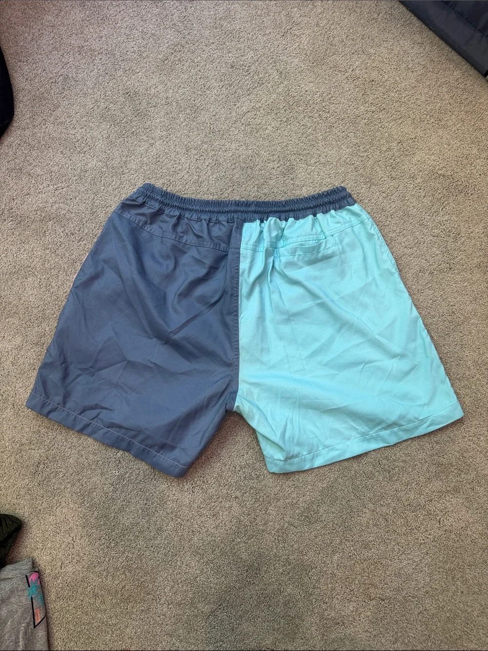 Duvin Design color block gray blue pink boardshorts shorts XXL